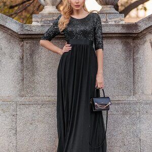 Ever Pretty  Evening Gown Size XXL NWT Beautiful sequins and flowing bottom
